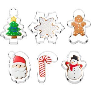 Christmas Cookie Cutters  5pc Metal (4130)